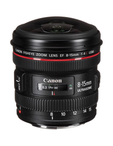 Lente Canon EF 8-15mm f/4L Ojo de Pez USM + Kit de limpieza