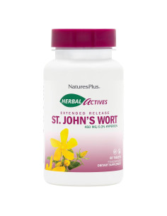 Suplemento Herbal Actives Natures Plus Hierba de San Juan 450 mg - 60 Tabletas Veganas