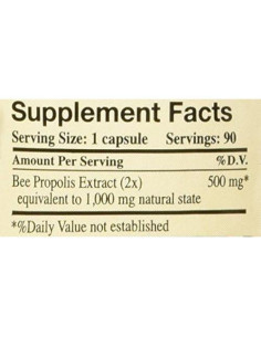 Propóleos Crudos 1000mg Y.S. Granjas Orgánicas 90 Cápsulas 2