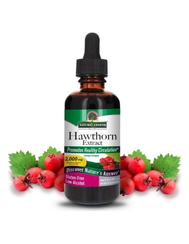 Extracto de Espino Orgánico Nature's Answer 60 ml - Bajo Alcohol, Sin Gluten, Kosher