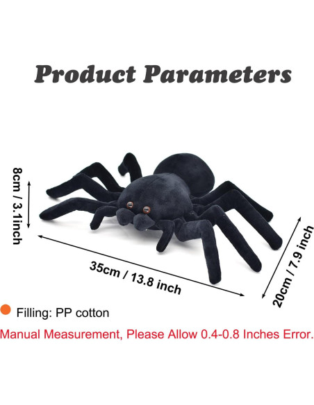 Muñeca de Araña Suave HWD - Juguete de Peluche 19.8x30cm