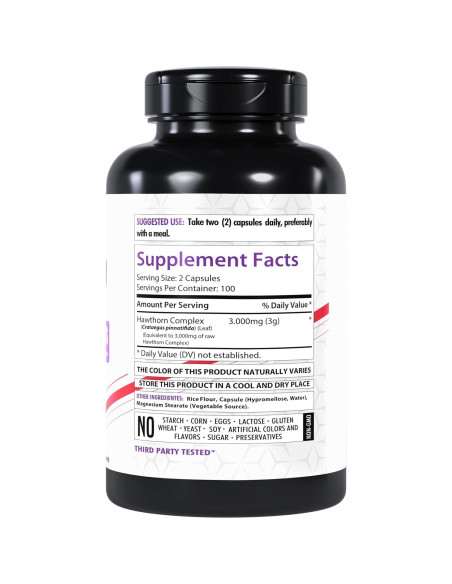 Suplemento de Espino HealthFare 3000mg 200 Cápsulas Veganas