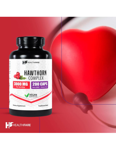 Suplemento de Espino HealthFare 3000mg 200 Cápsulas Veganas