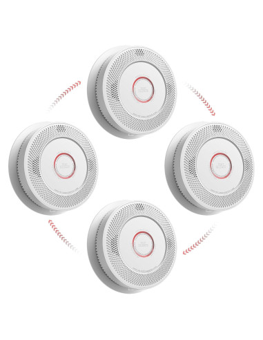 Detector de Humo y Monóxido SITERWELL 10 Años Paquete de 4