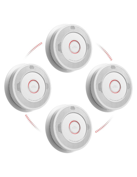 Detector de Humo y Monóxido SITERWELL 10 Años Paquete de 4
