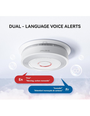 Detector de Humo y Monóxido SITERWELL 10 Años Paquete de 4