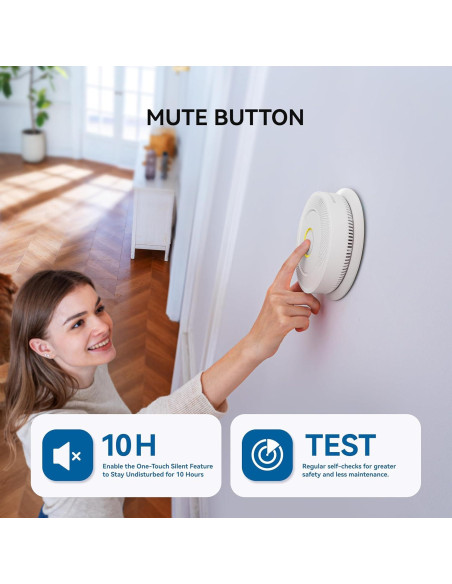 Detector de Humo y Monóxido SITERWELL 10 Años Paquete de 4