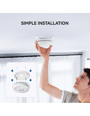 Detector de Humo y Monóxido SITERWELL 10 Años Paquete de 4