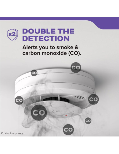 Detector de Humo y Monóxido Kidde 30CUDR, Paquete de 4, Batería AA