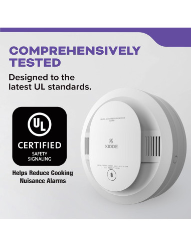 Detector de Humo y Monóxido Kidde 30CUDR, Paquete de 4, Batería AA