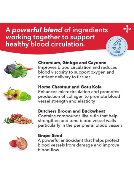 LifeSeasons Circulari-T - Suplemento Circulación Sanguínea 90 Cápsulas