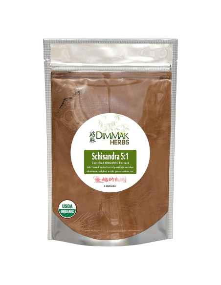 Extracto en polvo de Schisandra orgánica 5:1 113g - Dimmak Herbs