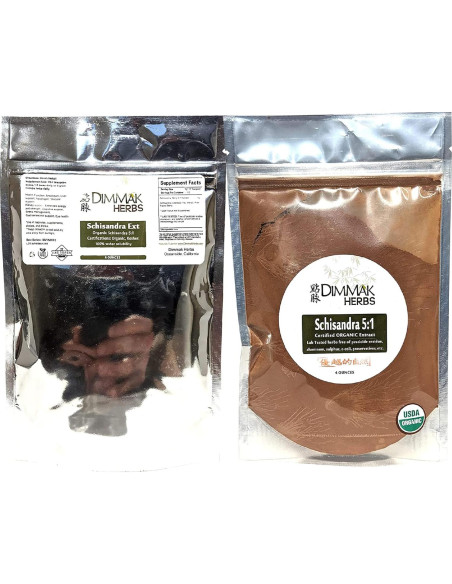 Extracto en polvo de Schisandra orgánica 5:1 113g - Dimmak Herbs