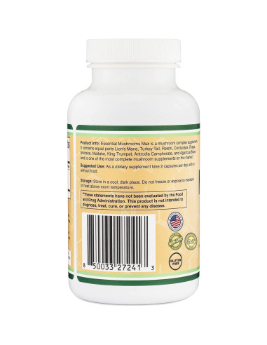 Suplemento de Hongos Double Wood - 1000mg - 120 Cápsulas