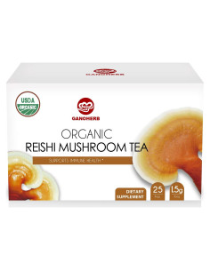 Té de Hongo Reishi Orgánico GANOHERB 25 Bolsitas 100% Natural