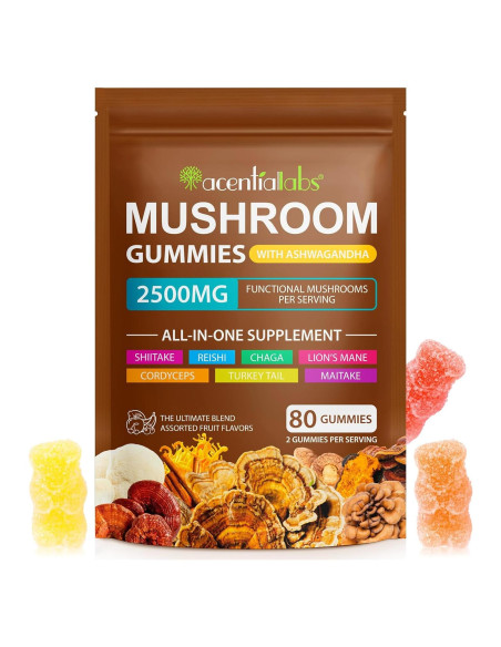 Gominolas de Hongo Melena de León Orgánico Newseel - 80 Unidades Gominolas de Hongo Melena de León Orgánico Newseel - 80 Unidades