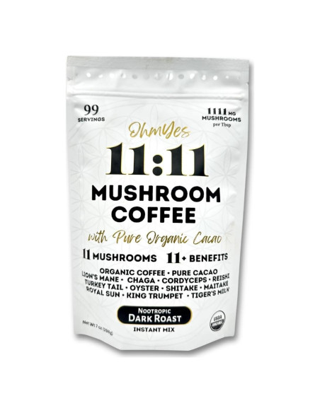 Café de Champiñones Orgánico OhmYes 1111 con Cacao 198g
