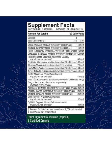 Cápsulas de Hongos Host Defense 30 Unidades - Soporte Inmunológico