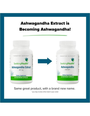Extracto de Ashwagandha Seeking Health 467 mg 60 Cápsulas Veganas