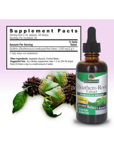 Extracto de Raíz de Eleuthero 2000 mg Nature's Answer 142g