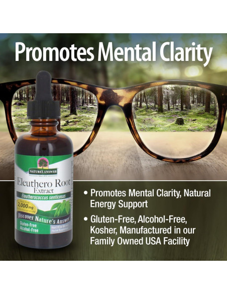 Extracto de Raíz de Eleuthero 2000 mg Nature's Answer 142g Extracto de Raíz de Eleuthero 2000 mg Nature's Answer 142g