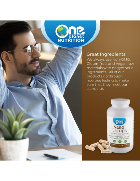 Nano Bacopa 250 mg Cápsulas Veganas One Planet Nutrition Nano Bacopa 250 mg Cápsulas Veganas One Planet Nutrition