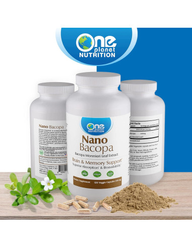 Nano Bacopa 250 mg Cápsulas Veganas One Planet Nutrition