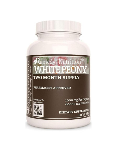 Cápsulas Veganas de Peonía Blanca Remedy's Nutrition 1000 mg
