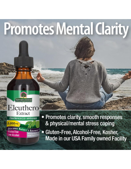 Extracto de Raíz de Eleuthero Nature's Answer 2000mg 60ml