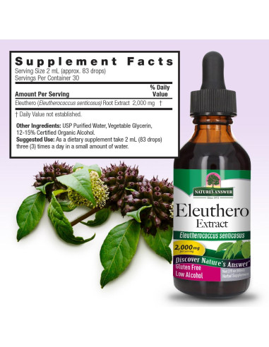 Extracto de Raíz de Eleuthero Nature's Answer 2000mg 60ml