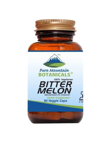 Cápsulas de Melón Amargo Pure Mountain Botanicals 500mg Veganas