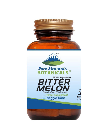 Cápsulas de Melón Amargo Pure Mountain Botanicals 500mg Veganas Cápsulas de Melón Amargo Pure Mountain Botanicals 500mg Veganas