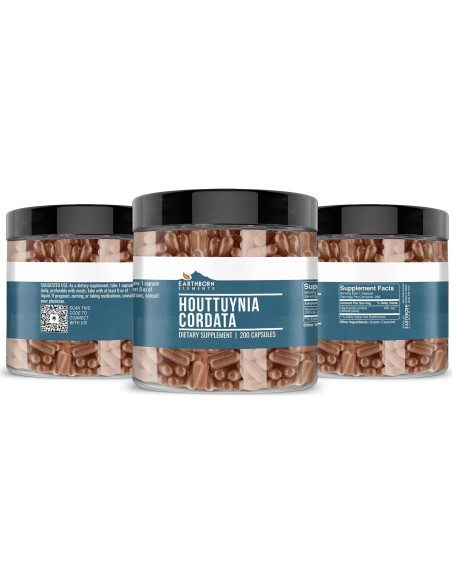 Cápsulas de Houttuynia Cordata Elementos de la Tierra 200 Unidades Cápsulas de Houttuynia Cordata Elementos de la Tierra 200 Unidades