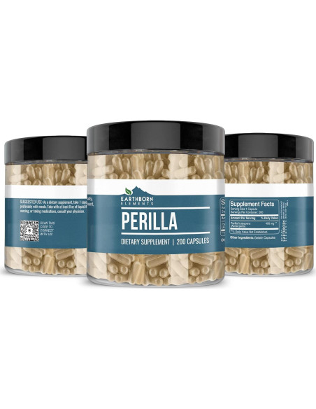 Cápsulas de Perilla Elementos de la Tierra 200 Unidades Puro