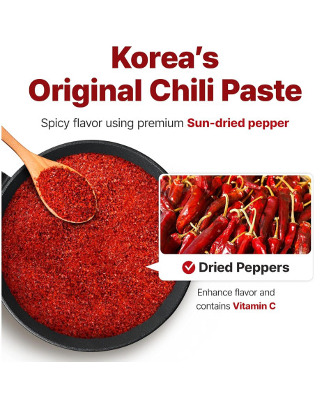 Sempio Gochujang Vegano 500g - Pasta de Pimiento Rojo Coreano Sempio Gochujang Vegano 500g - Pasta de Pimiento Rojo Coreano