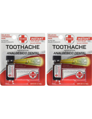 Kit de Medicación para Dolor de Dientes Red Cross 59g - 2 Piezas