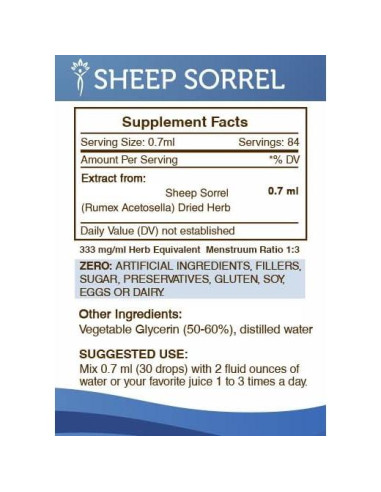 Tintura de Acetosa de Oveja 60 ml - Secretos de la Tribu