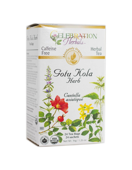 Té de Gotu Kola Orgánico Celebration Herbals 24 Bolsitas Té de Gotu Kola Orgánico Celebration Herbals 24 Bolsitas