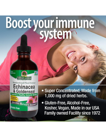 Extracto de Equinácea y Sello de Oro Nature's Answer 120ml Extracto de Equinácea y Sello de Oro Nature's Answer 120ml