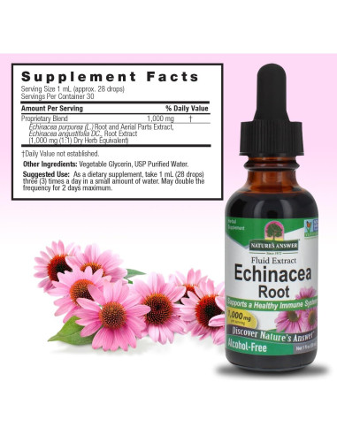 Extracto de Equinácea Sin Alcohol Nature's Answer 30 ml | Inmunidad