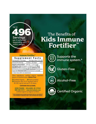 Fortificador Inmunológico Herbal Herb Pharm Niños 118 ml