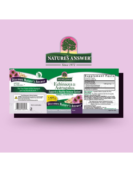 Cápsulas de Echinacea y Astrágalo Respuesta de la Naturaleza 90Ct