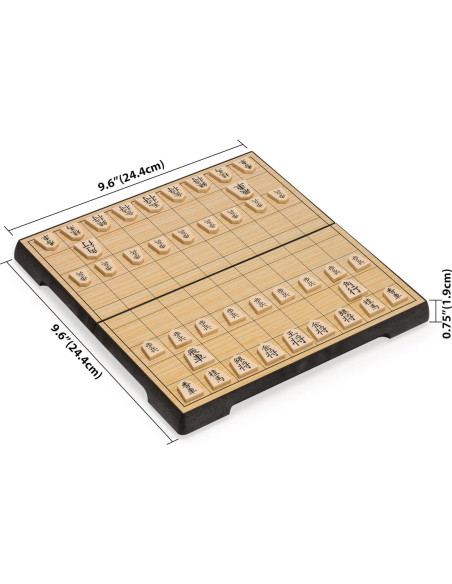 Juego de Ajedrez Japonés Shogi Magnético Yellow Mountain 24.4 cm