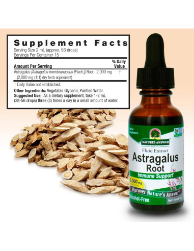 Suplemento Herbal Nature's Answer Astrágalo 59.15 ml - Inmunidad