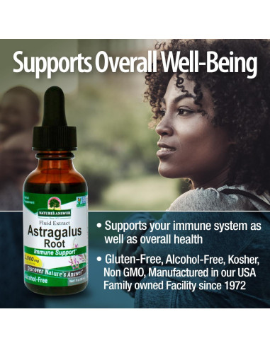 Suplemento Herbal Nature's Answer Astrágalo 59.15 ml - Inmunidad