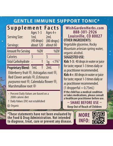 Suplemento Inmunidad Diaria WishGarden 118 ml Niños Herbal