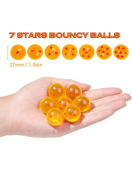 14 Pelotas Rebotadoras de Anime Baarnse 27mm para Niños 14 Pelotas Rebotadoras de Anime Baarnse 27mm para Niños