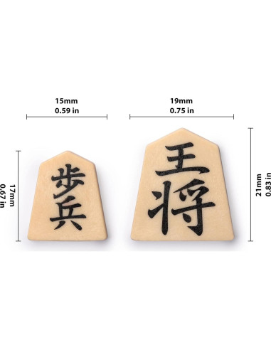 Juego de Ajedrez Japonés Shogi Magnético Yellow Mountain 24.4 cm
