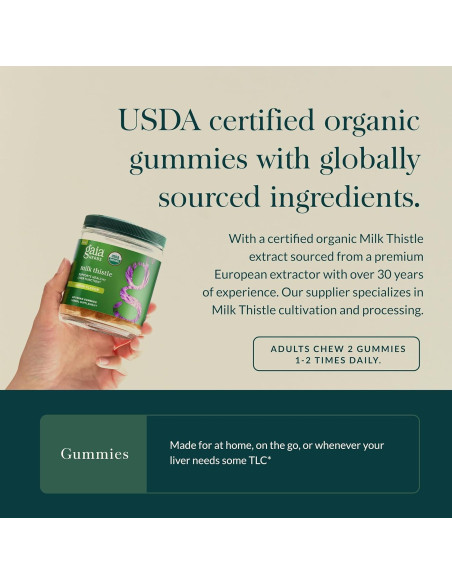 Gomas de Cardo Mariano Gaia Herbs - 60 Gomas Veganas - Antioxidantes