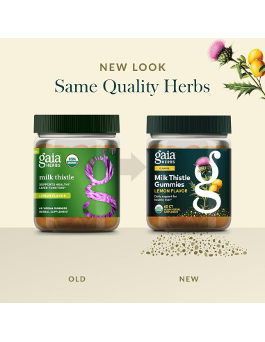 Gomas de Cardo Mariano Gaia Herbs - 60 Gomas Veganas - Antioxidantes